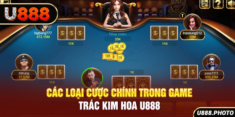 Các loại cược chính trong game trác kim hoa U888